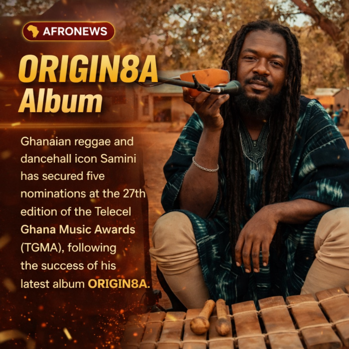 Samini Secures 5 TGMA Nominations as ORIGIN8A Album Makes Strong Impact