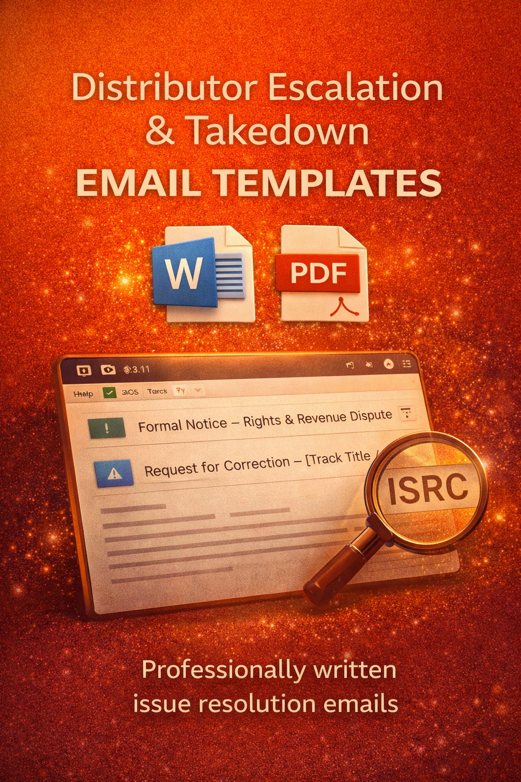 Distributor Escalation & Takedown Email Templates (DOCX + PDF)