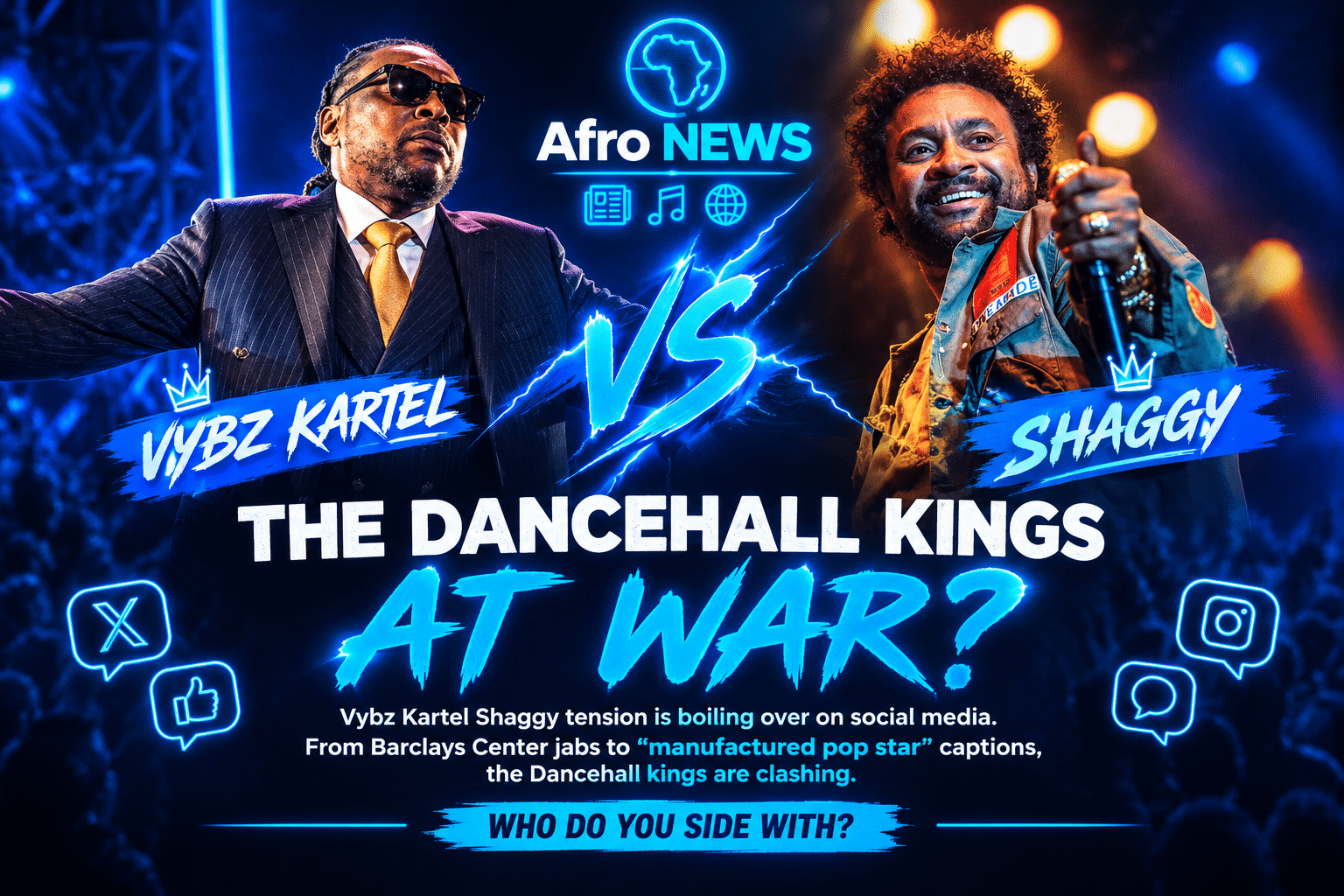 Vybz Kartel Shaggy Shade War Heats Up: Who Really Rules Dancehall?